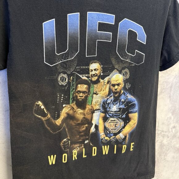 UFC T Shirt Small 17.5x23.5 Black Short Sleeve Ultimate Fighting McGregor Jones - Picture 3 of 10